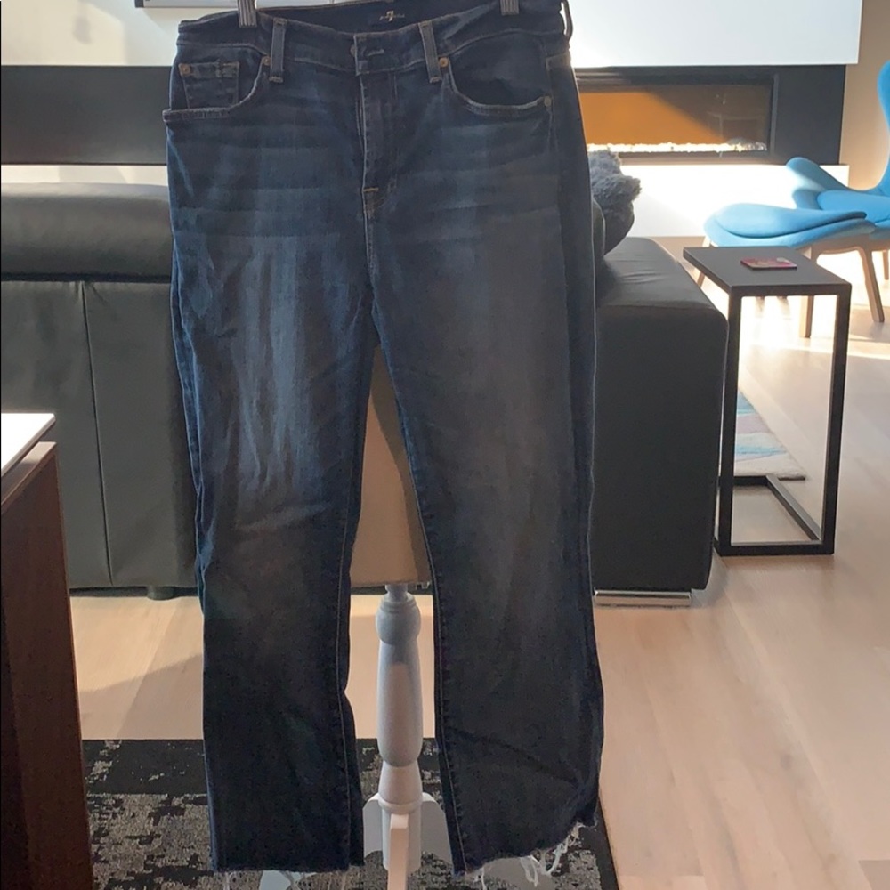 7 for all mankind flare crop jeans - size 30